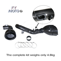 Tuyau d'admission d'air en fibre de carbone pour BMW M2 F87 M3 F80 M4 F82 S55 Style ER NOIR BRILLANT