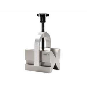 HELIOS PREISSER - 0522201 Bloc en V en acier inoxydable avec pince-EAN 4029713056599 PRISMS - Product Image 1