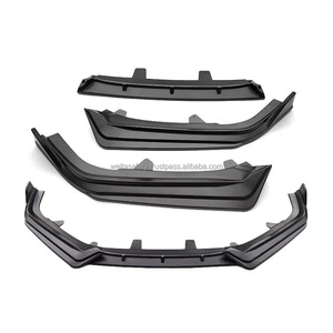 Welta 3D 3-Piece Front Splitter Bumper Anti-Scratch Diffuser ABS+PP Plastic Black Body <b>Kit</b> for Accord 10.5 Gen 2022 - Product Image 5