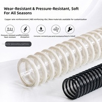 Selang Fleksibel dengan Tabung Dalam Poliuretan yang Diperkuat ABS dan Penutup Luar TPU, Dilengkapi Tulang Spiral -40C +100C untuk Vakum Industri