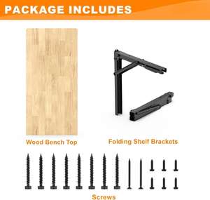 <span class=keywords><strong>Banco</strong></span> <span class=keywords><strong>de</strong></span> <span class=keywords><strong>Trabajo</strong></span> <span class=keywords><strong>Plegable</strong></span> Resistente para Montar en la <span class=keywords><strong>Pared</strong></span>, Mesa <span class=keywords><strong>Plegable</strong></span> con Capacidad <span class=keywords><strong>de</strong></span> 550 lb para Garaje o Taller - Product Image 3
