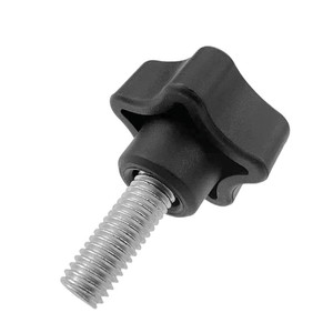 Edelstahl Metall Schwarz Bakelit Kunststoff kopf Fünf Lappen Stern Konkav griff Einstellbare Klemm griff Knopfs ch raube Rändel schraube - Product Image 6