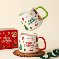 Nouvelle Tasse de Noël 2026 avec Boîte Cadeau en Céramique 400ml – Emballage Boîte Couleur Joyeux Noël – Cadeau de Fêtes pour la Famille et les Amis