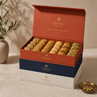 Boîte à baklava personnalisée de luxe avec logo |   Boîte cadeau rigide à fermeture magnétique de qualité supérieure |   Confiserie haut de gamme en gros