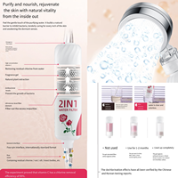 Filtre de robinet d'eau, pomme de douche, gel de vitamine C, parfum, élimination du chlore, filtre à eau hydratant, filtre de beauté, étiquette personnalisée