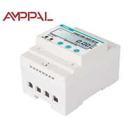 AMPPAL 380V Meteran Energi Cerdas Tiga Fasa, Terpasang di Rel, Layar LCD Pintar, Meteran Listrik Multifungsi Kelas 1.0