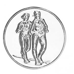 Pendentif et breloque de mode athlétique 25 mm, motif plaque de course - Product Image 1