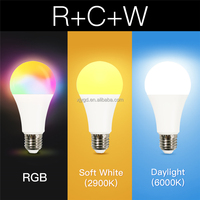 Ampoule LED intelligente WIFI avec télécommande E26 E27 7W 9W 10W RGB+CCT Ampoule à intensité variable Fonctionne avec Alexa Google Home Contrôle vocal