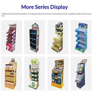 Étagère de présentation de supermarché en carton pliable rotative pour accessoires de téléphone portable, câbles de données, jouets, avec crochets - Product Image 5