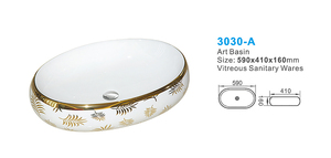 Vente en gros <span class=keywords><strong>Lavabo</strong></span> moderne en céramique dorée Comptoir de luxe en porcelaine pour salle de bain Réservoirs de <span class=keywords><strong>toilette</strong></span> de luxe bon marché - Product Image 2