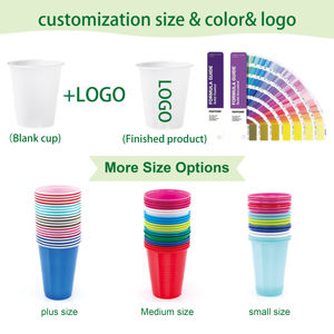 Copos de Plástico PP Descartáveis Personalizados com Tampa e Logotipo Impresso em UV para Vodka, Chá de Bolhas, Café, Milkshake, Suco, Tequila, Plástico Circular - Product Image 3