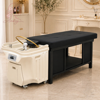 Bac à shampoing portable en acrylique sans plomberie, lit de lavage de cheveux avec circulation d'eau en cascade pour spa capillaire