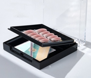 Affichage Portable en plastique solide Double couche pour presse sur les ongles en acrylique Boîtes de rangement carrées pour ongles avec emballage de ruban adhésif - Product Image 4