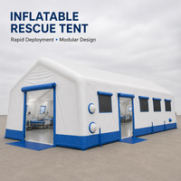 Tente de Secours Gonflable Directe d'Usine, Abri d'Urgence en PVC Durable à Structure Pneumatique pour Traitement Médical et Triage