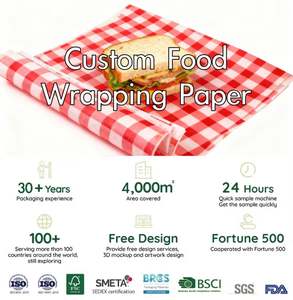 Papel de Envolver para Sándwiches a Prueba de Grasa para Hamburguesas de Grado Alimenticio, Papel de Hornear de una Sola Cara para Empacar Pan - Product Image 2