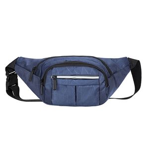 Sac banane unisexe d'extérieur, pochette pratique pour téléphone, sac à bandoulière en nylon avec fermeture éclair, sac banane élégant pour le voyage - Product Image 1