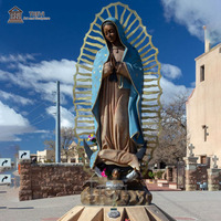 Statue extérieure de la Vierge Marie catholique en bronze de grande taille Notre-Dame de Guadalupe Sculpture