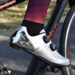 Chaussures de cyclisme BaoDun rouges légères et respirantes pour vélo de route - Product Image 2