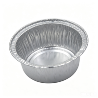 Boîte ronde en aluminium de qualité alimentaire, jetable, sans couvercle, pour barbecue, œufs à la vapeur, pouding