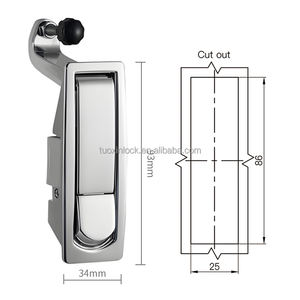MS606 Verteilerschränke Netzwerkschrank Schlüsselgriff Kompressionshebel Tür Flachgriff Elektroschrank Box Federverschluss - Product Image 3