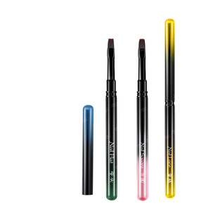Pinceau à ongles en gel UV, tête ronde, tête plate, stylo de peinture, logo personnalisé, pinceau à ongles professionnel pour salon de manucure, vente en gros - Product Image 5