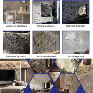 Piastrelle per pareti moderne grigiose in porcellana per TV sfondo parete decorazione per la casa di piastrelle per il corpo intero - Product Image 4