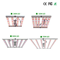 Lampu Tumbuh Tanaman LED 500W Lipat Mini Tenda IP54 Spektrum Penuh UK untuk Bunga dalam Pot