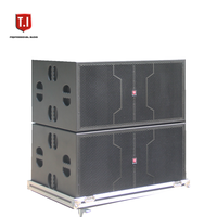 Subwoofers Activos de Doble Línea de 18 Pulgadas T.I Pro Audio LA-218P, 1600W/3200W, Sistema de Sonido Profesional para Conciertos y Eventos