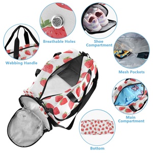 <b>Large</b> Capacity Customs Strawberry Print logo Dance <b>Bag</b> Kids Daily Use Sports Travel <b>Duffel</b> Gym <b>Bag</b> - Product Image 4