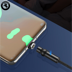 Cable de Carga Magnético Giratorio Kinggard 540 USB 2.0 con Diseño Trenzado de Nailon en Forma de <span class=keywords><strong>L</strong></span> de 2.4A para Teléfono y Banco de Energía - Product Image 5