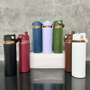 2026 New Style Multi-Functional 2-In-1 <b>Flip</b> <b>Top</b> Spout Lid 20Oz Stainless Steel Vacuum Insulated Outdoor Sports Tumbler Straw - Product Image 2