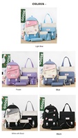 Sac à dos imperméable pour lycée avec boîte à lunch, doublure en nylon, toile, bretelles arquées, capacité 20-39L, fermeture éclair