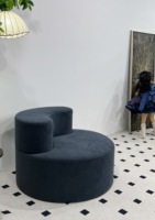 Mufang Chaise inclinable ronde simple Sofa à compression éponge haute densité Fauteuil lounge d'appartement au design unique