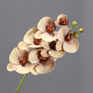 Orquídeas Artificiales <span class=keywords><strong>de</strong></span> Látex con Tacto Real, Color Otoñal, Orquídeas Mariposa, <span class=keywords><strong>Flores</strong></span> Artificiales para Decoración <span class=keywords><strong>de</strong></span> Hogar, Fiestas, Bodas y Manualidades - Product Image 4