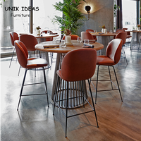 Goldene Stühle und Tische Modern Pink Sale Arms Hoch hocker Stahl Restaurant Bar Chair