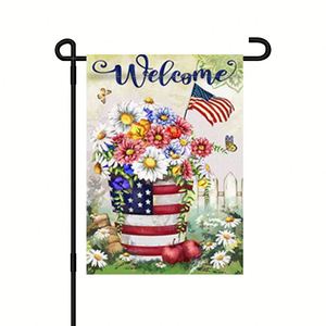Drapeau de jardin extérieur personnalisé 12x18 double face pour la sublimation promotionnelle de jardin avec votre propre conception de logo ou impression de <span class=keywords><strong>mots</strong></span> - Product Image 2