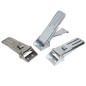 Loquet en acier K0048 avec anse pivotante, trous de fixation réglables, galvanisé et passivé, qualité industrielle - Product Image 1