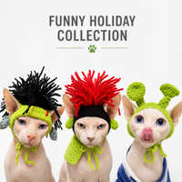 Nouveauté 2026 : Accessoires de mode pour animaux de compagnie, chapeaux pour chats multi-styles pour Halloween et usage quotidien