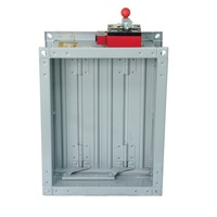 Clapet d'évacuation de fumée et d'incendie à fermeture automatique à 280 degrés en acier galvanisé, rectangulaire, sur mesure, OEM, vente en gros, pour la sécurité des bâtiments (HVAC)