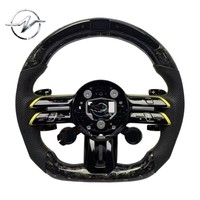Volant de course en cuir et fibre de carbone avec affichage LED 3/4 rayons et boutons multifonctions pour W204 W205