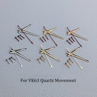 Aiguilles de montre lumineuses vertes multifonctions à 6 aiguilles, pièces de rechange pour mouvement à quartz VK63 modifié