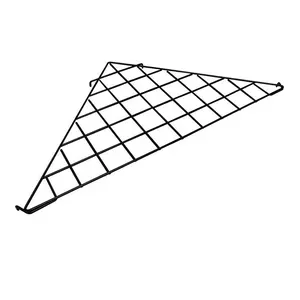 Prateleira 24 "da grade do fio do triângulo de canto preto x 24" x 32 "para o painel do gridwall