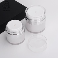 Bouteilles de voyage à pompe pour crème sous vide 15ml 30ml 50ml, flacons cosmétiques en plastique double couche pour crème contour des yeux et visage