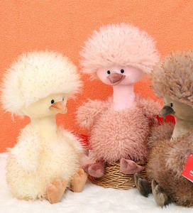 Peluche Canard Jaune Bouclé Adorable, Rembourrage Coton PP, Jouet en Peluche <span class=keywords><strong>Animal</strong></span> avec Fourrure, Emballage Sous Vide, Cadeau - Product Image 2