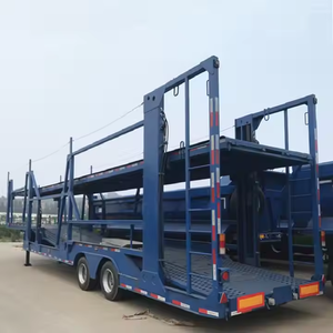 Semi-remorque porte-voitures à 2 essieux en acier, remorques de camion à vendre - Product Image 4