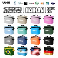 Sac isotherme souple et portable en TPU, soudé haute fréquence, étanche, avec fermeture éclair personnalisée, pour supporters de football, capacité 24 canettes