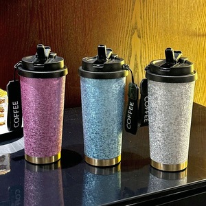 Thermos à café, design léger et luxueux, haute esthétique, design avec paille, portable, double mode de consommation, gobelet à eau de voyage pour le bureau - Product Image 4