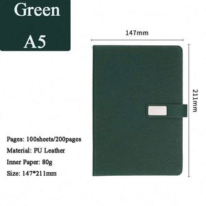 Wholesale Promotional A5 Hardcover PU <b>Leather</b> <b>Refillable</b> Diary <b>Notebook</b> with 100 Sheets Business Gift Set with Pen - Product Image 3