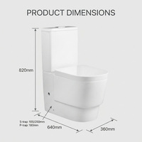 WC en céramique deux pièces à chasse d'eau Tornado, à poser au sol, avec abattant à fermeture douce, certifié CE WaterMark, OEM ODM pour hôtel