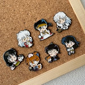 Pins Metálicos de Alta Calidad de 4 Colores con Personajes del Anime <span class=keywords><strong>Inuyasha</strong></span>: <span class=keywords><strong>Inuyasha</strong></span>, <span class=keywords><strong>Kagome</strong></span> Higurashi, Shippo, Miroku, Sango - Product Image 1